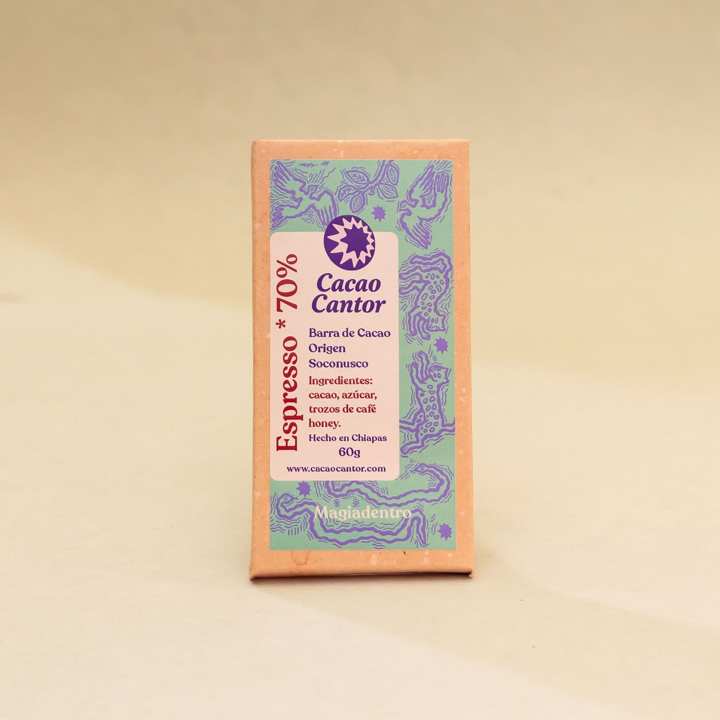 Espresso — 70% cacao con un espresso y nibs de café